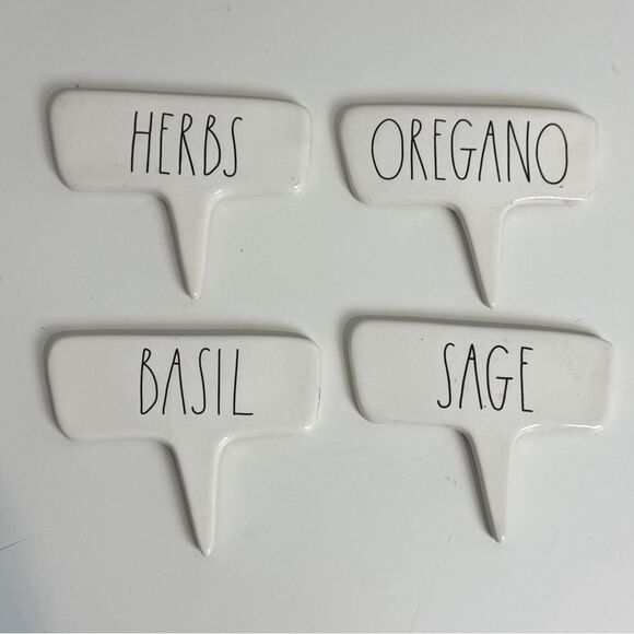 Rae Dunn Herb Stakes Set Ceramic - Picture 1 of 3
